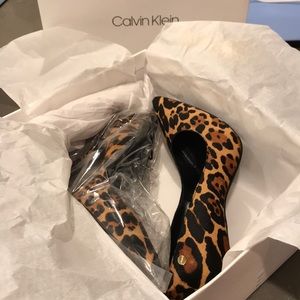 Calvin Klein Leopard print heels
